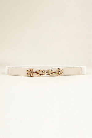 Keep Me Motivated Alloy Buckle Waist Elastic Belt - MXSTUDIO.COM