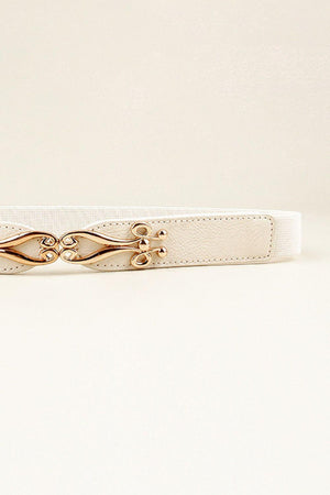 Keep Me Motivated Alloy Buckle Waist Elastic Belt - MXSTUDIO.COM