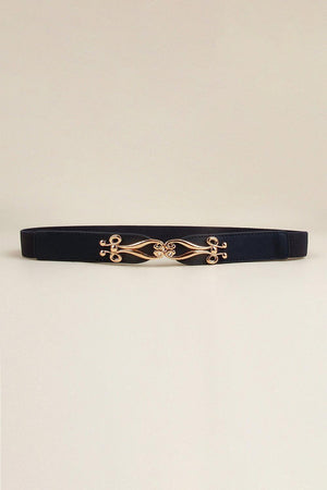 Keep Me Motivated Alloy Buckle Waist Elastic Belt - MXSTUDIO.COM