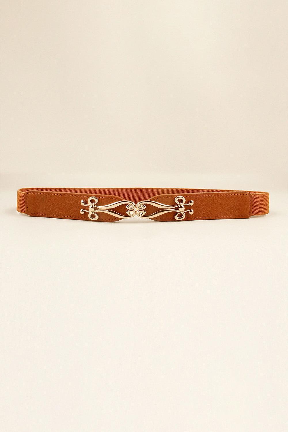 Keep Me Motivated Alloy Buckle Waist Elastic Belt - MXSTUDIO.COM