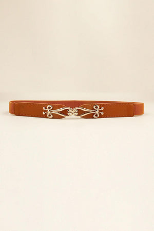 Keep Me Motivated Alloy Buckle Waist Elastic Belt - MXSTUDIO.COM