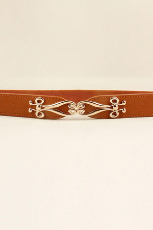 Keep Me Motivated Alloy Buckle Waist Elastic Belt - MXSTUDIO.COM