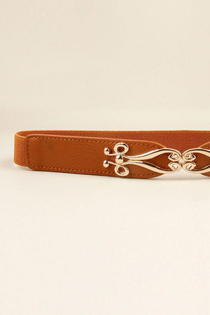 Keep Me Motivated Alloy Buckle Waist Elastic Belt - MXSTUDIO.COM