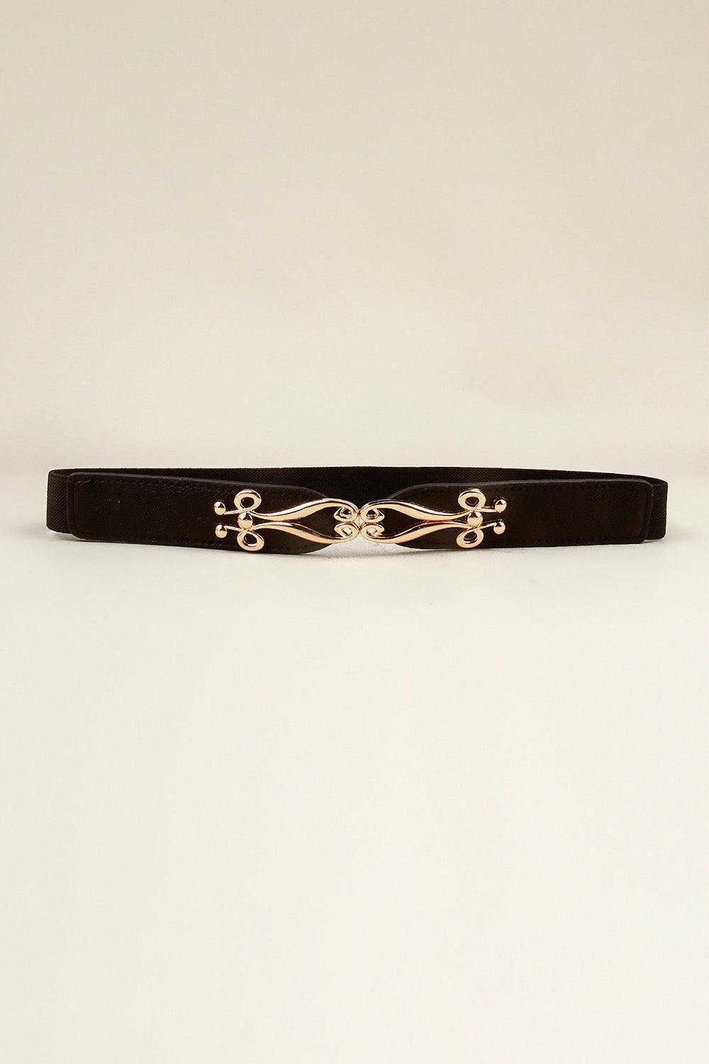 Keep Me Motivated Alloy Buckle Waist Elastic Belt - MXSTUDIO.COM