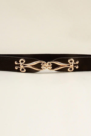 Keep Me Motivated Alloy Buckle Waist Elastic Belt - MXSTUDIO.COM