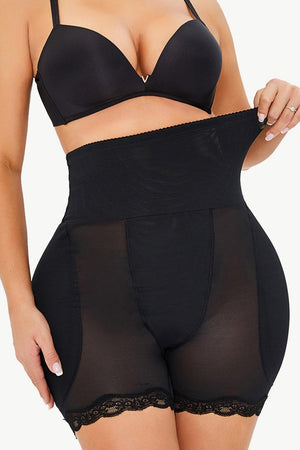 Lace Trim Pull-On Body Lifting Shaping Shorts - MXSTUDIO.COM