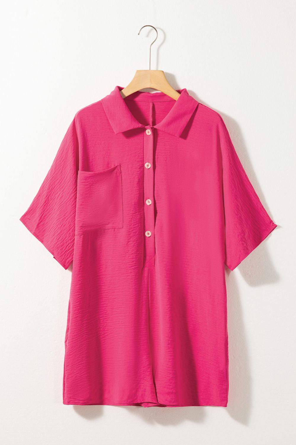 a pink shirt hanging on a hanger