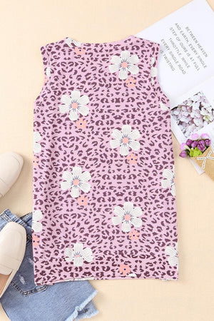 Leisure Ready Side Slit Crew Neck Tank Top - MXSTUDIO.COM