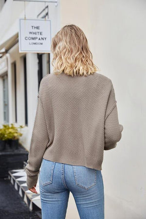 Leisure Warmth Exposed Seam Button Front Cardigan - MXSTUDIO.COM