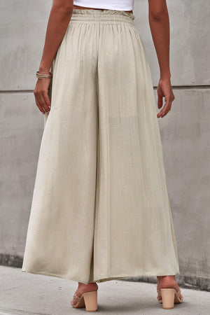 Let Loose Drawstring Elastic Waist Palazzo Pants - MXSTUDIO.COM