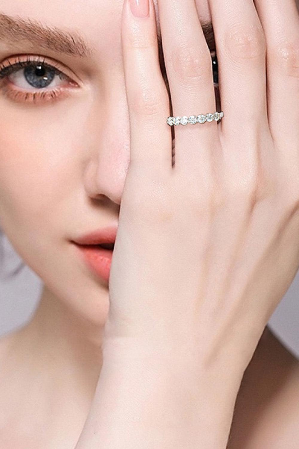 Let Me Show Moissanite Platinum-Plated Ring - MXSTUDIO.COM
