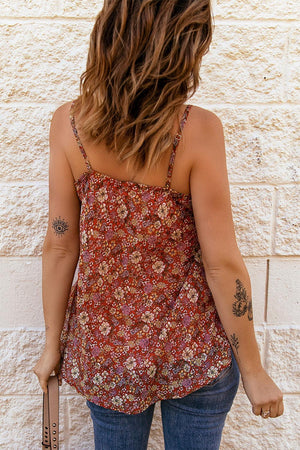 Let The Spring Begin V-Neck Floral Cami - MXSTUDIO.COM