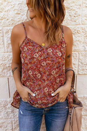 Let The Spring Begin V-Neck Floral Cami - MXSTUDIO.COM
