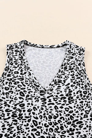 Liberated V-Neck Animal Print Tank Top - MXSTUDIO.COM