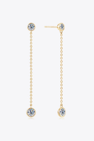 Limitless Elegance Moissanite Chain Drop Earrings - MXSTUDIO.COM