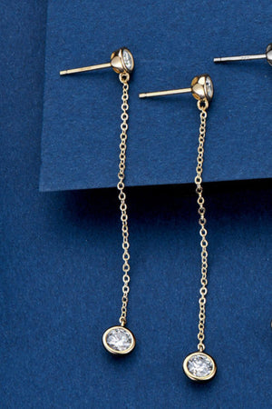 Limitless Elegance Moissanite Chain Drop Earrings - MXSTUDIO.COM