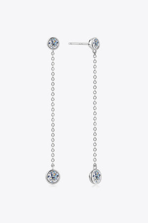Limitless Elegance Moissanite Chain Drop Earrings - MXSTUDIO.COM
