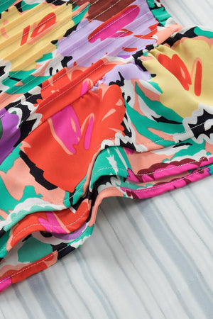 Live Colorfully Flutter Sleeve Floral Blouse - MXSTUDIO.COM