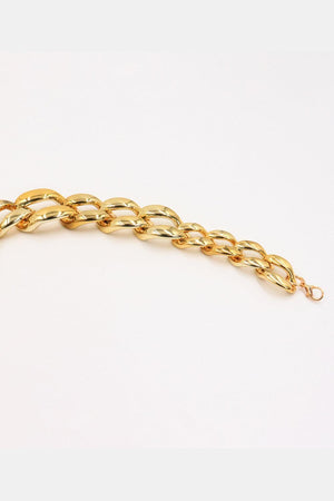 Locking Strong Women's Acrylic Gold Chain Belt - MXSTUDIO.COM