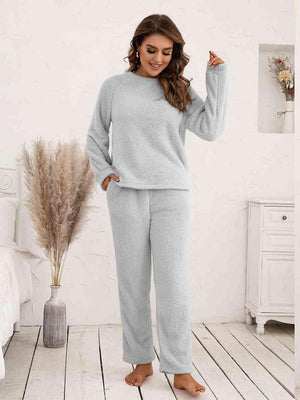 Long Sleeve Top And Pants 2 Piece Outfit Lounge Set - MXSTUDIO.COM