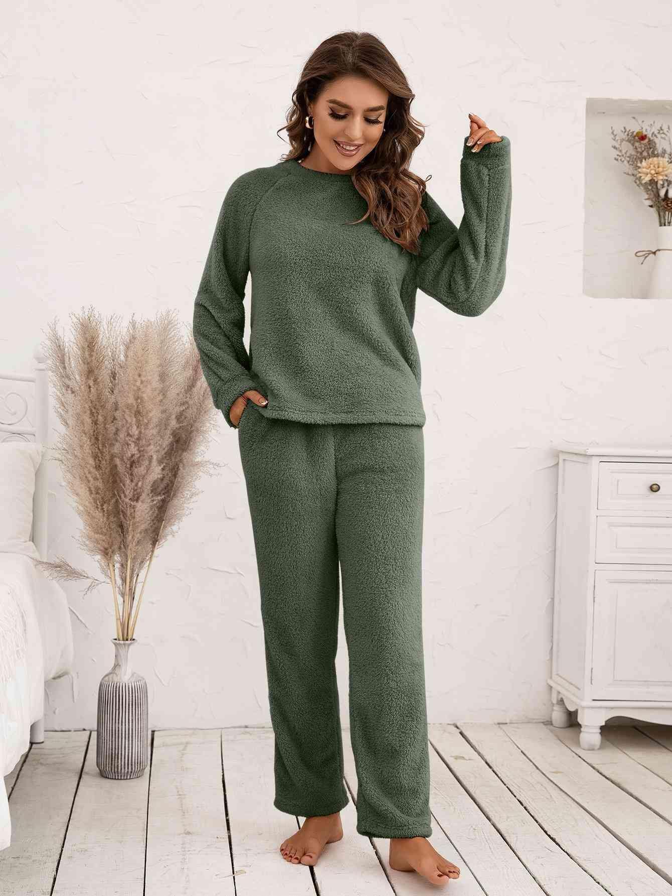 Long Sleeve Top And Pants 2 Piece Outfit Lounge Set - MXSTUDIO.COM