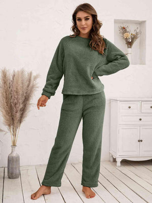 Long Sleeve Top And Pants 2 Piece Outfit Lounge Set - MXSTUDIO.COM