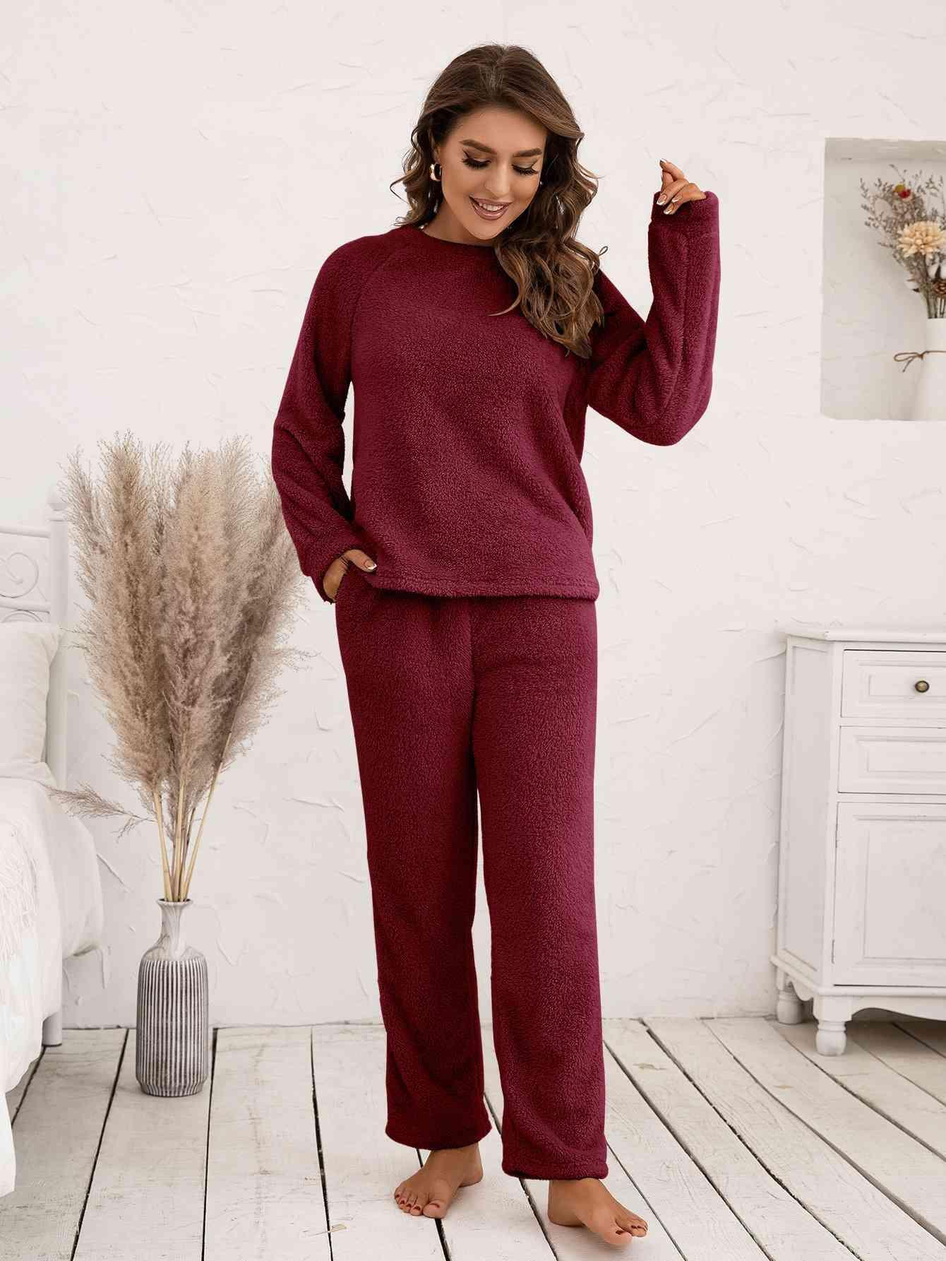 Long Sleeve Top And Pants 2 Piece Outfit Lounge Set - MXSTUDIO.COM
