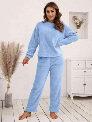 Long Sleeve Top And Pants 2 Piece Outfit Lounge Set - MXSTUDIO.COM