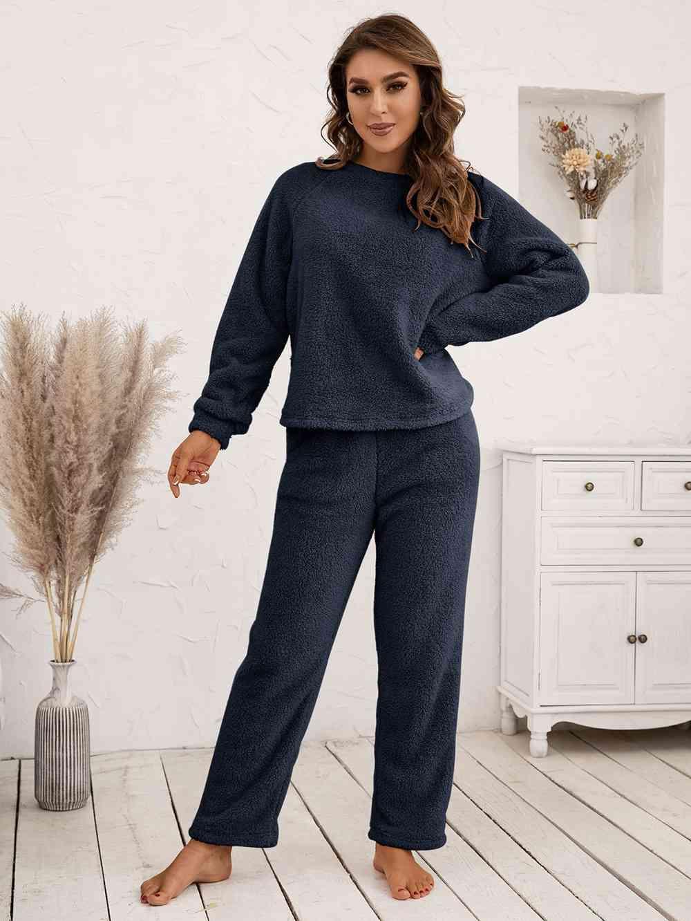 Long Sleeve Top And Pants 2 Piece Outfit Lounge Set - MXSTUDIO.COM