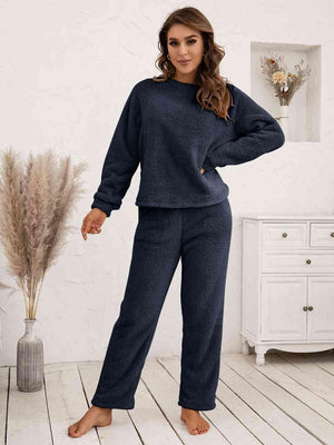 Long Sleeve Top And Pants 2 Piece Outfit Lounge Set - MXSTUDIO.COM