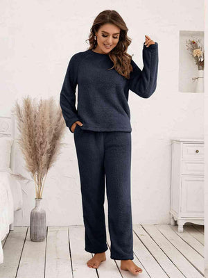 Long Sleeve Top And Pants 2 Piece Outfit Lounge Set - MXSTUDIO.COM