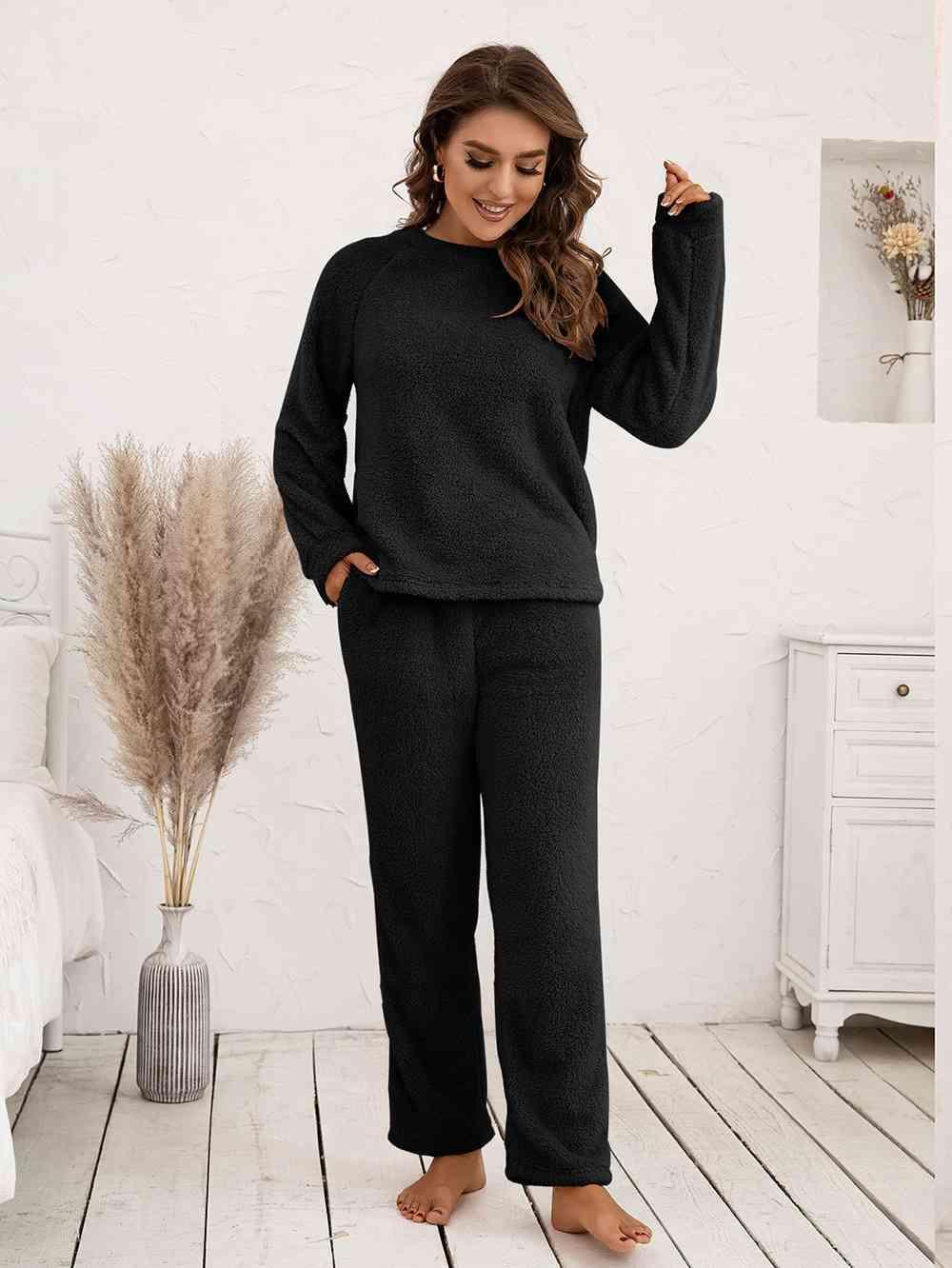 Long Sleeve Top And Pants 2 Piece Outfit Lounge Set - MXSTUDIO.COM