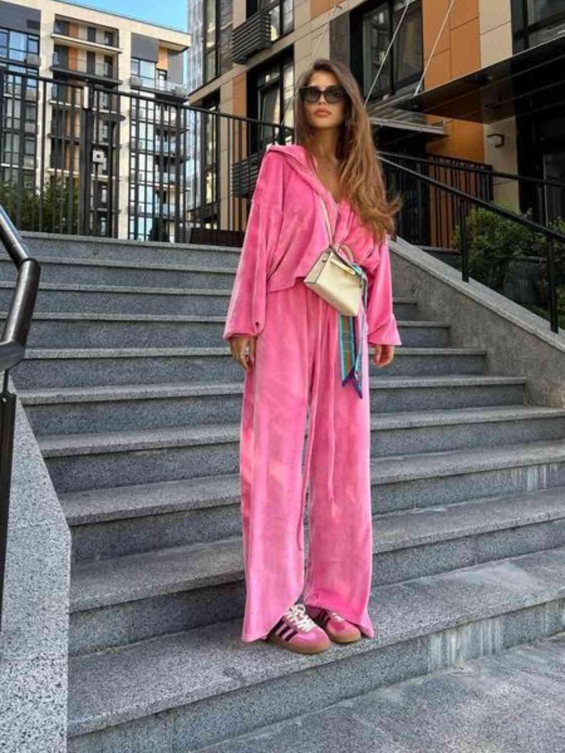 Lounge In Style Hooded Jacket and Pants Set - MXSTUDIO.COM