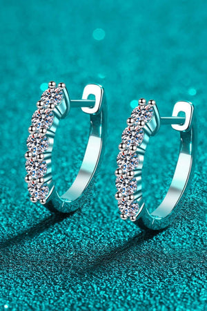 Loveliest 1 Carat Moissanite Hoop Earrings - MXSTUDIO.COM