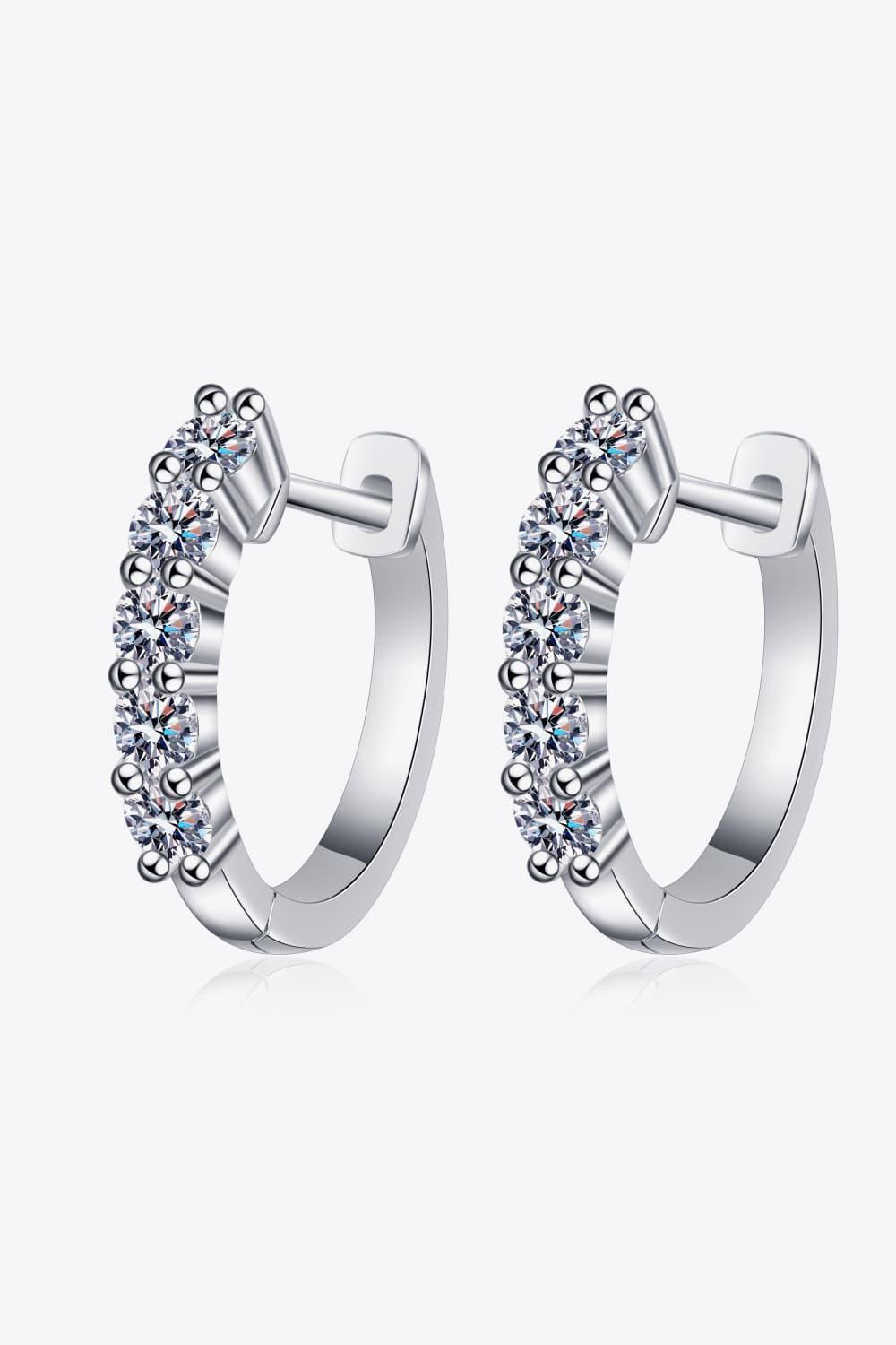 Loveliest 1 Carat Moissanite Hoop Earrings - MXSTUDIO.COM