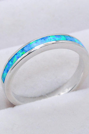 Lovely Ambiance Sky Blue Sterling Silver Opal Ring - MXSTUDIO.COM