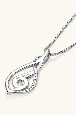Lovely Aspect 925 Sterling Silver Moissanite Pendant Necklace - MXSTUDIO.COM