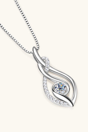 Lovely Aspect 925 Sterling Silver Moissanite Pendant Necklace - MXSTUDIO.COM