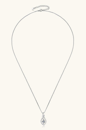 Lovely Aspect 925 Sterling Silver Moissanite Pendant Necklace - MXSTUDIO.COM