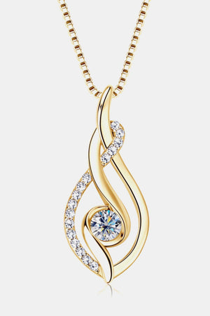 Lovely Aspect 925 Sterling Silver Moissanite Pendant Necklace - MXSTUDIO.COM