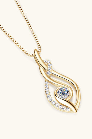 Lovely Aspect 925 Sterling Silver Moissanite Pendant Necklace - MXSTUDIO.COM