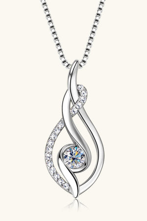Lovely Aspect 925 Sterling Silver Moissanite Pendant Necklace - MXSTUDIO.COM