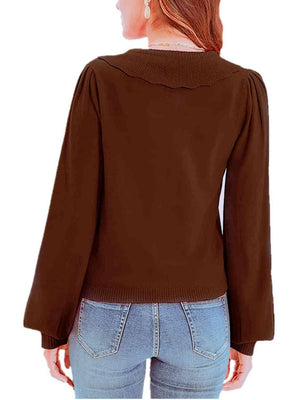 Lovely Embrace Collared Button Up Cardigan-MXSTUDIO.COM