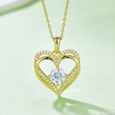 a diamond heart pendant on a chain