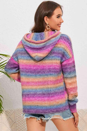 Low Temp Charm Multicolor Hooded Sweater - MXSTUDIO.COM