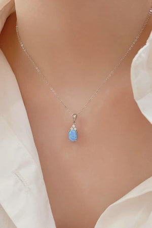Lucky Breaks Platinum-Plated Opal Pendant Necklace - MXSTUDIO.COM