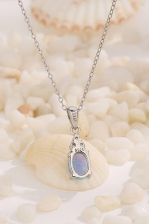Lucky Breaks Platinum-Plated Opal Pendant Necklace - MXSTUDIO.COM