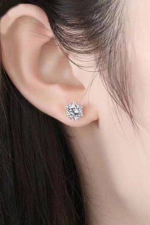 Luxurious Shine 4 Carat Moissanite Stud Earrings - MXSTUDIO.COM
