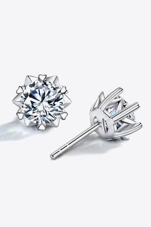 Luxurious Shine 4 Carat Moissanite Stud Earrings - MXSTUDIO.COM