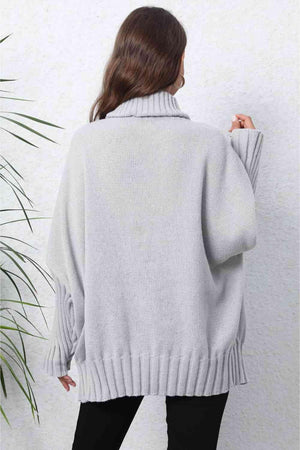 Luxurious Warmth Rib Knit Turtleneck Sweater - MXSTUDIO.COM